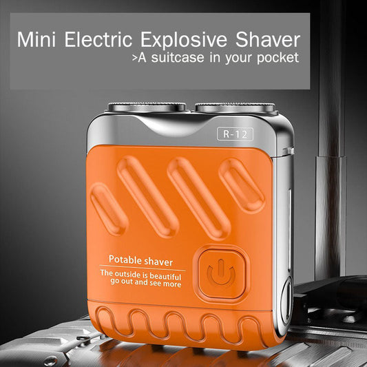 🔥2025 New Design🔥 Mini Electric Rotary Dual Ring Pocket Shaver