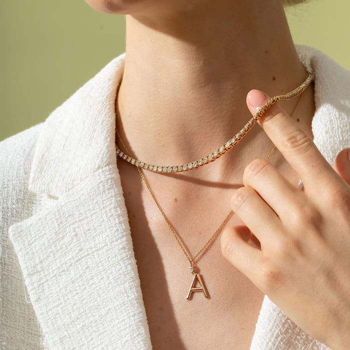 š„"Crystal' Tennis Necklace + Free Bracelet