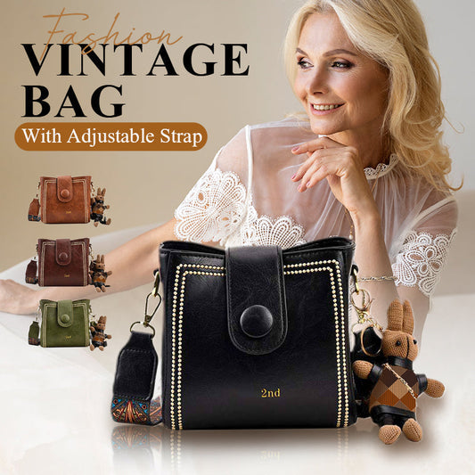 🌸woman's second face👜Vintage Fashion Bag with Adjustable Wider Shoulder Strap