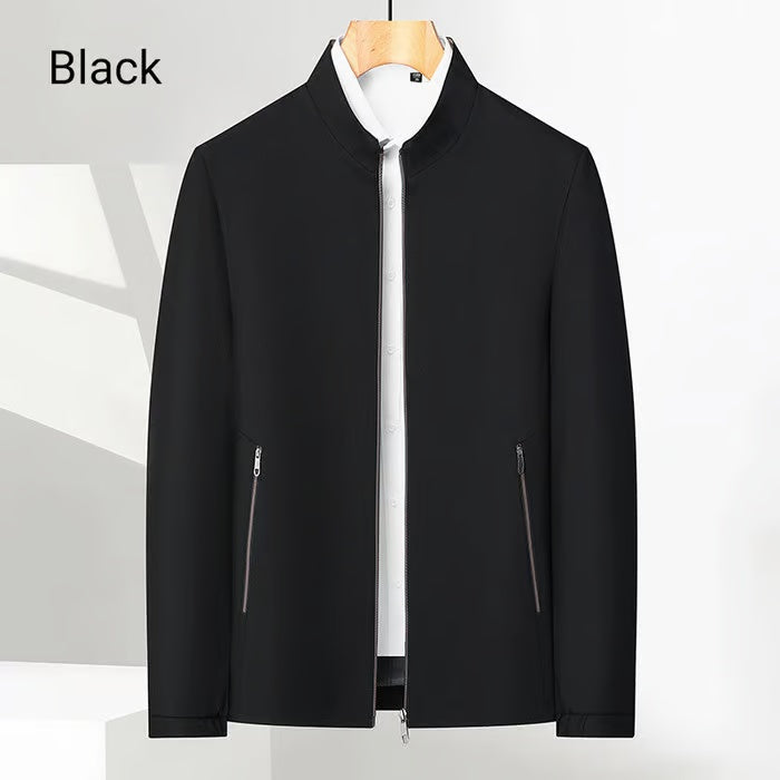 šEssential Business Suitš Men's Standing Collar Zipper Casual Jacket+Credit card case