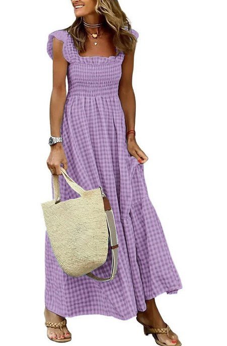 🎉Mother's Day Limited Time Half Price💃Women's Vintage Plaid Clashing Dresses