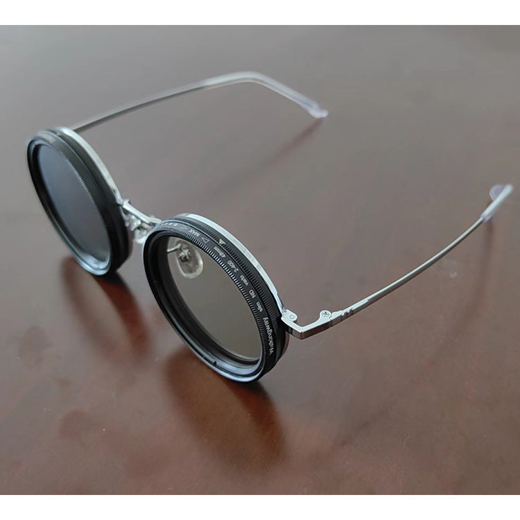 š„2025 Hot Sale 47% OFFš„Adjustable Tint Polarized Round Sunglasses