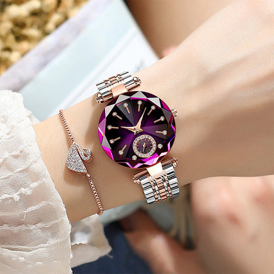 💎👑Goddess Day Special Offer 50% OFF🌟 Women's Luxury Shiny Waterproof Stainless Steel Watch - Elegant Style, Dazzling Shine, Perfect Gift!