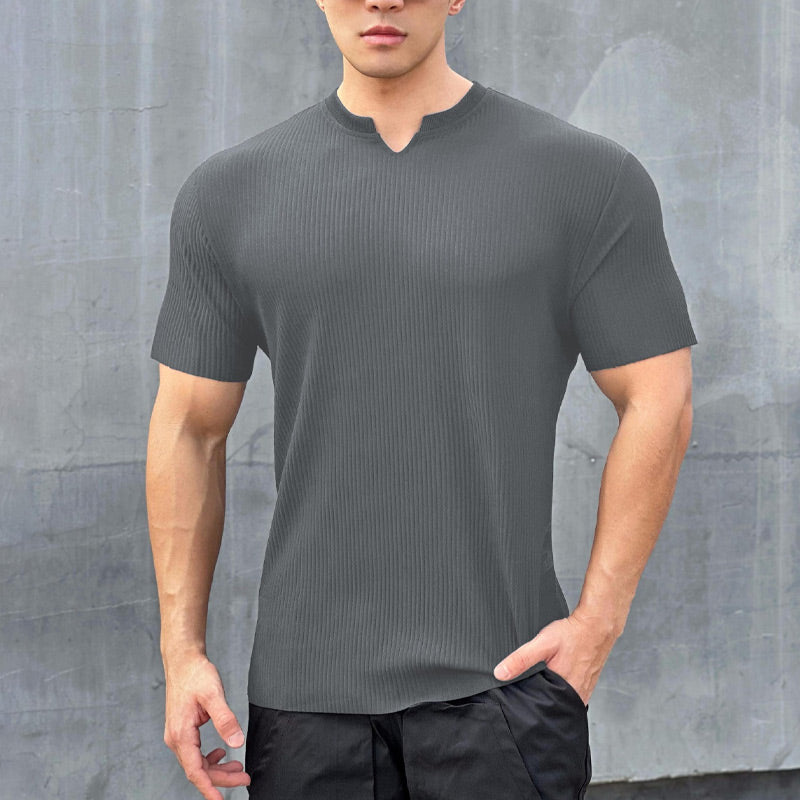 🔥 BUY 2 GET 1 FREE!🏋️♂️👕 Men's V-Neck Short Sleeve Muscle Athletic Workout T-Shirts Perfect Fit, Breathable Comfort, Show Off Your Athletic Style!