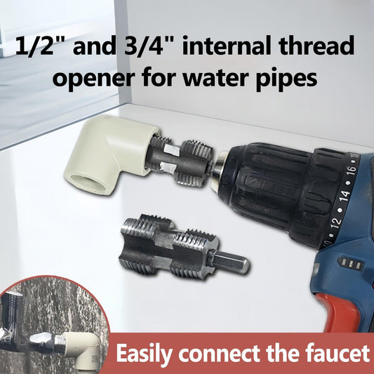 🔥Limited-time Special Offer🔥🛠️Electric Drill Compatible PVC Pipe Threader Kit with Various Die Sizes - Versatile Set, Plumbing Helper Extraordinaire!