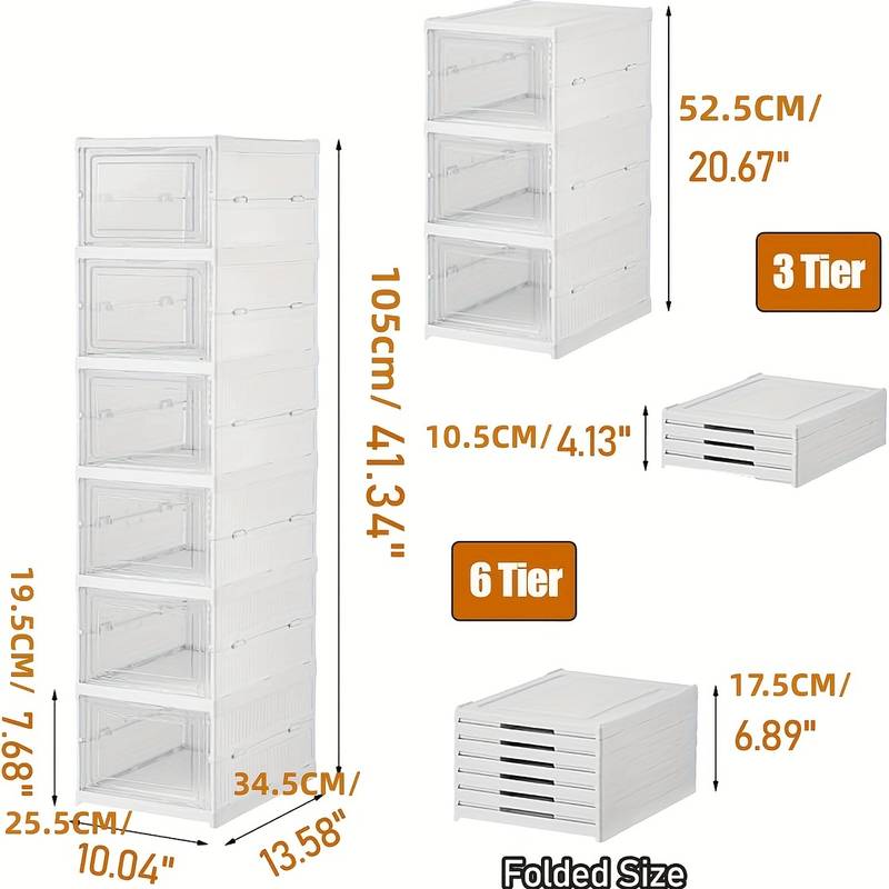 🔥📦Installation-Free Foldable Shoeboxes With Door🚪Space-Saving, Shoe Protection, New Home Organization Choice!