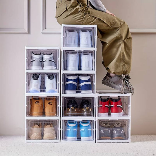 🔥📦Installation-Free Foldable Shoeboxes With Door🚪Space-Saving, Shoe Protection, New Home Organization Choice!