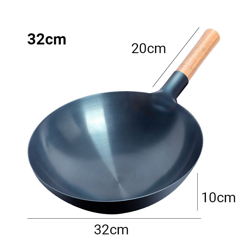 🍳Uncoated Non-Stick Iron Wok