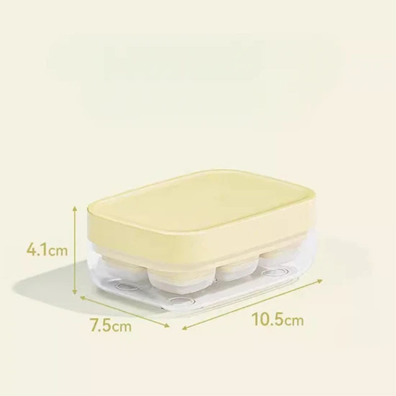 Mini ice cube tray with 6 compartments, food-safe and easy to remove