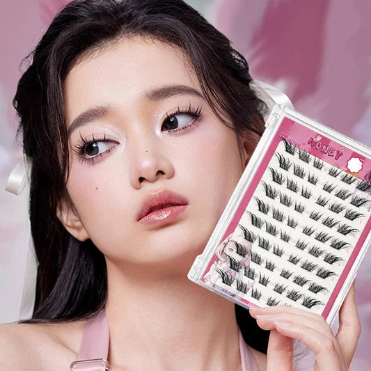 🦊👁️Self-Adhesive Fox-Eye Winged False Eyelashes✨ Charming Eye Look  Instantly Achievable