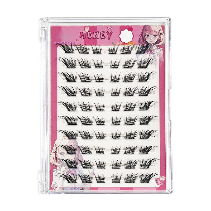 🦊👁️Self-Adhesive Fox-Eye Winged False Eyelashes✨ Charming Eye Look Instantly Achievable