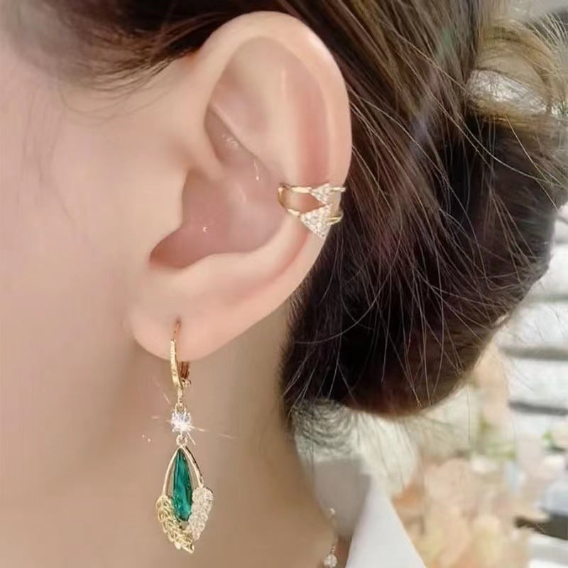 🔥2025 Hot Sale 🙋♀️ Only Today 50% OFF🌟 Sparkly Green Dangle Huggie Earrings