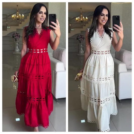 💕Limited Time 64% Off💕V-Neck Sleeveless Dress with Cut-Out