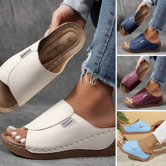 🔥 2025 Women's leisure mules with wedge heel 💥 60% off! 🎉Stylish casual fashion, comfortable and elegant, the perfect compliment for any occasion.