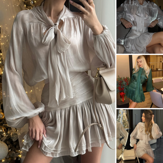 🎀Limited Time 36% OFF🎀 Fashion Bowknot Top High Waist Half-body Skirt Casual Set - Elegant bow design, high-waist cut, perfect for a stylish summer look!