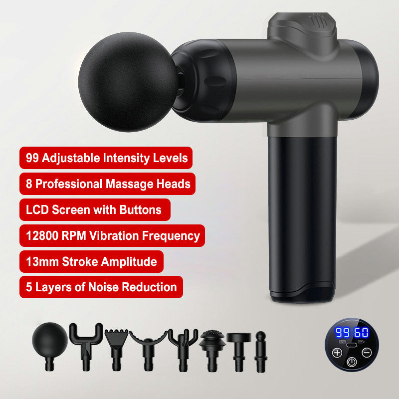 🎉🛍️Hot Promotion 50% OFF💆♀️Portable Deep Tissue Massager with 6 Speeds & 4 Heads