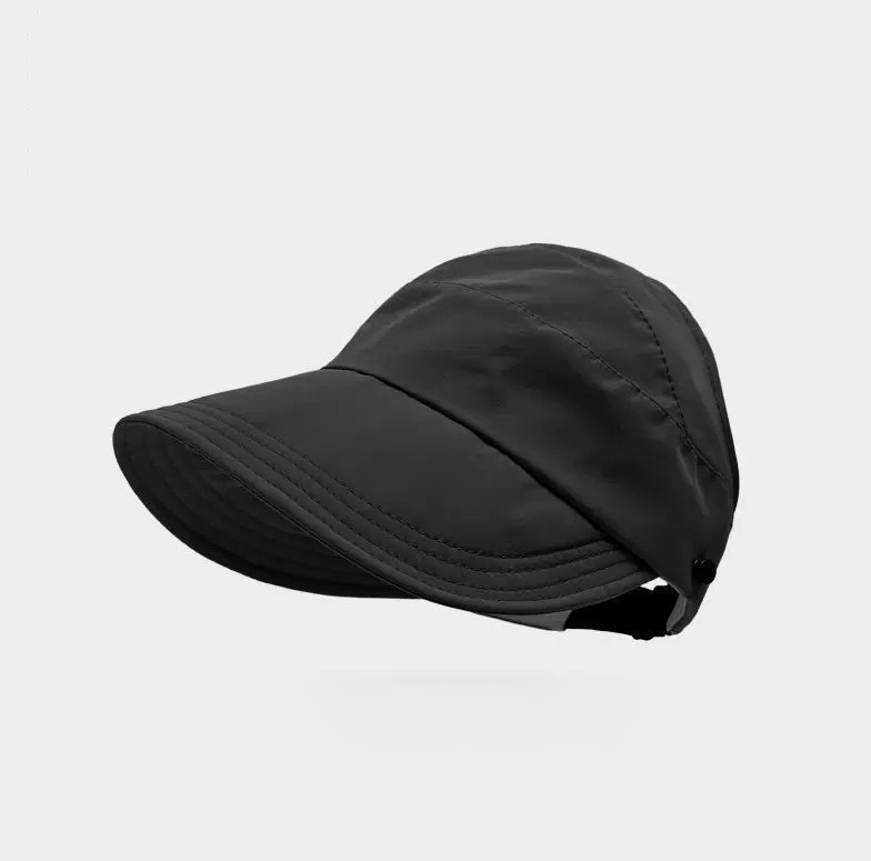 🎉Summer Sun Protection Essentials👒Wide-Brimmed Half-Cap Sun Hat with Hook Closure