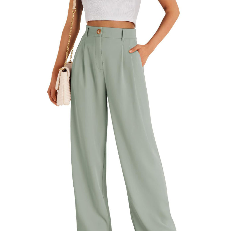 🎊Spring 50% OFF Clearance👖Women's Casual High-Waist Straight Leg Trousers