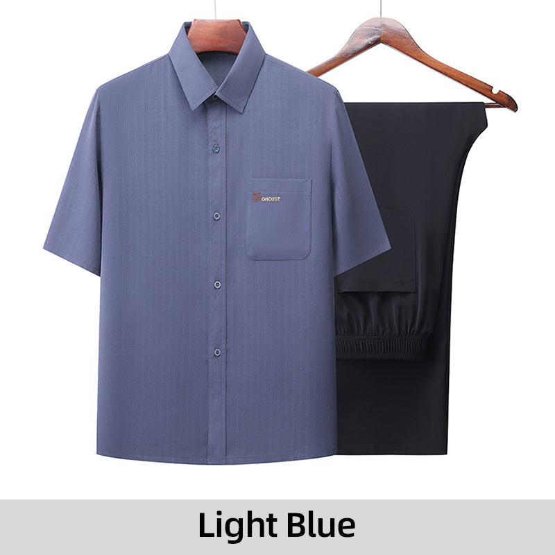 🔥Father's Day Limited Time 50% OFF🛍️Summer Cooling Cozy Suit for Middle-Aged Man