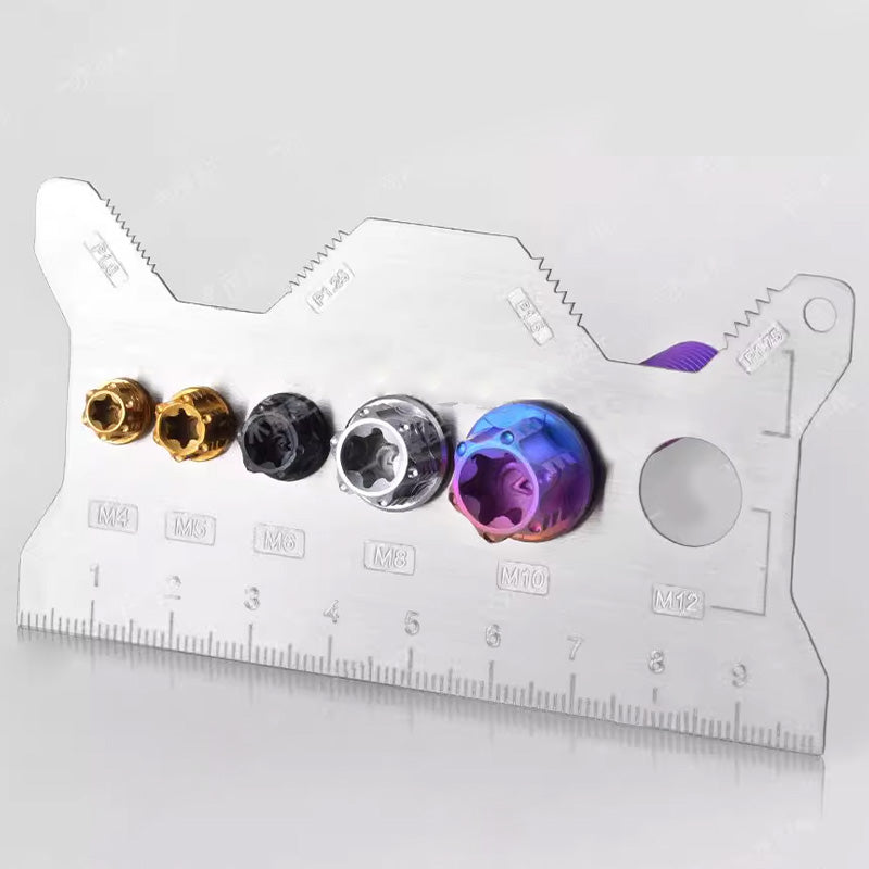📏Stainless Steel Double-Sided Bolt Gauge Card(50% OFF)