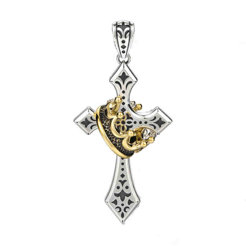 šBuy 1 Get 1 Freeš„āļøVintage Crown Cross Necklace