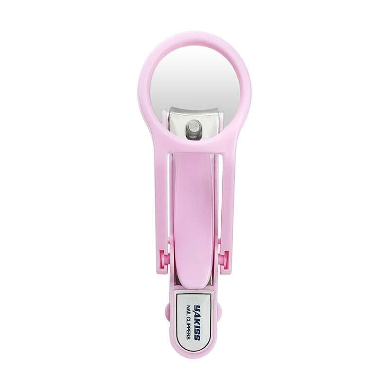 🔍✂️Splash-Proof Nail Clipper with Magnifying Glass