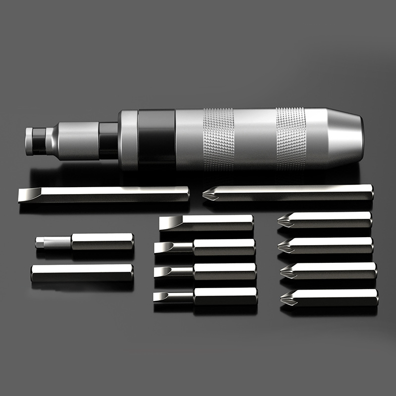 Industrial Grade Impact Screwdriver & Bits Set with Portable Storage Case