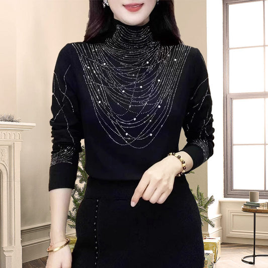 💎Women's Padded High Neck Long Sleeve Blouse