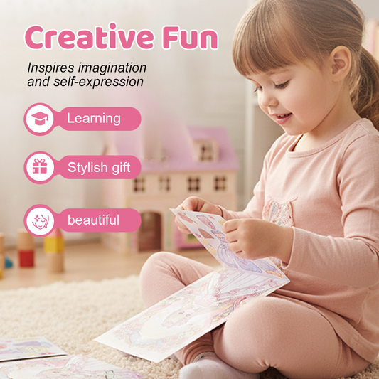 💕Charming Dress-Up Sticker Books for Girls