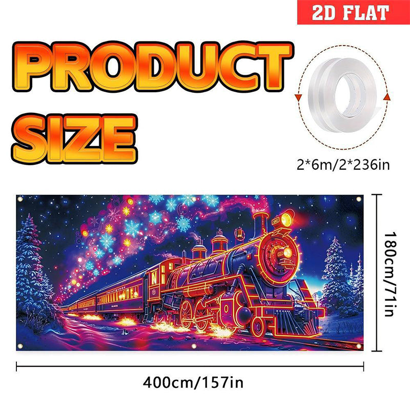 🔥Christmas Sales - 50% OFF🎄UV Reactive Christmas Garage Door Banner