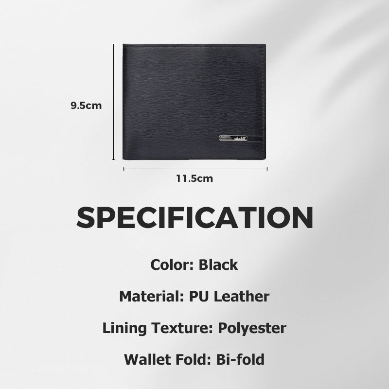 Men's Slim Bi-Fold Wallet with ID Window
