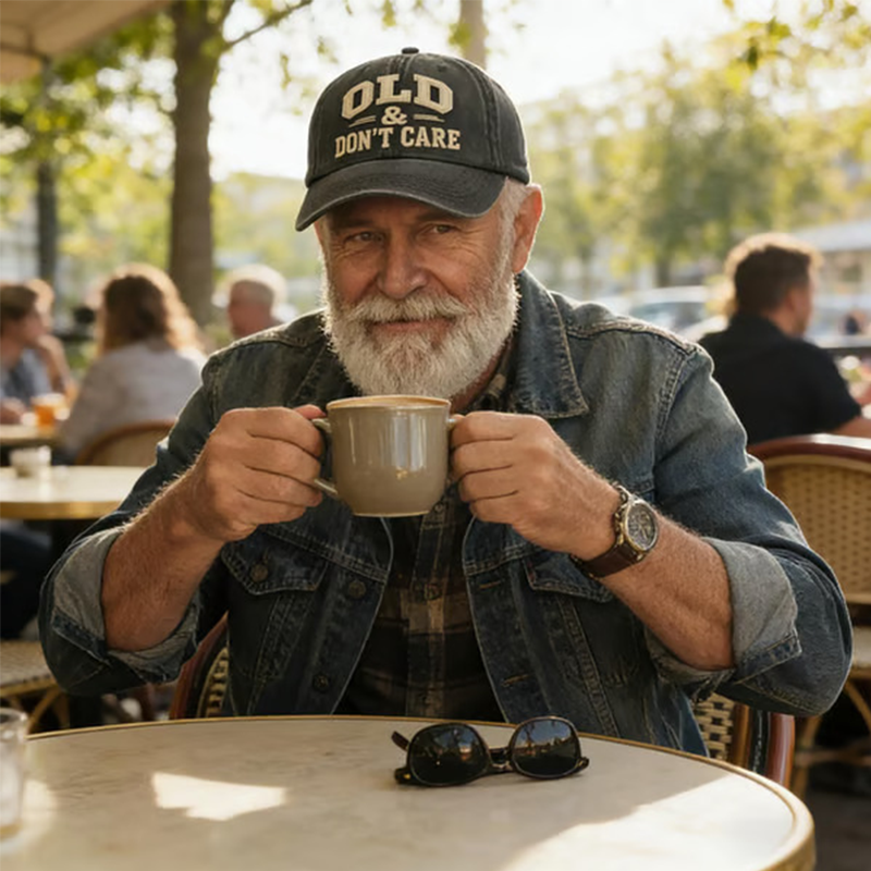 ✨🔥Funny "OLD & DON'T CARE" Cap-Unisex Adjustable Retro Slogan Baseball Cap🧢