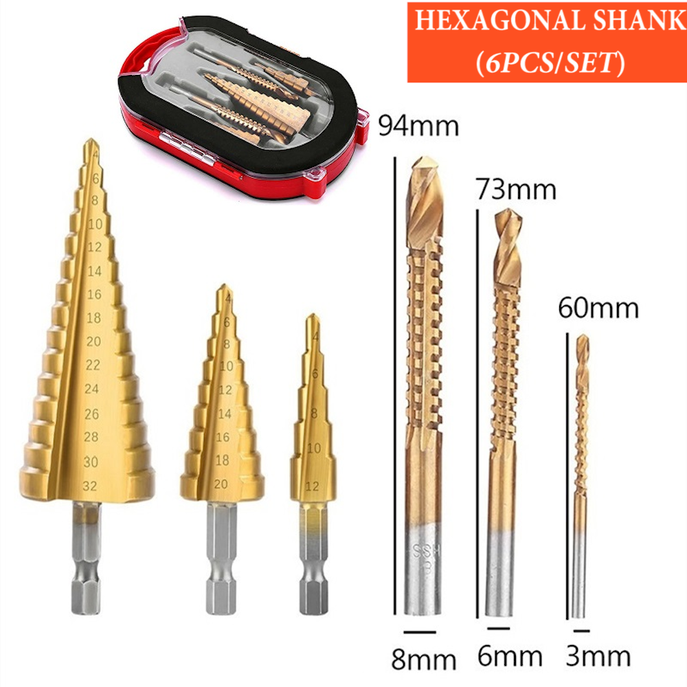 🔥Hot Sale🔥Titanium Plating Drill Bit Set(6pcs)