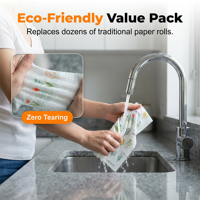 🧽 Pre-Soaped Disposable Kitchen Wipes – Quick Cleaning Towels for Daily Messes ✨