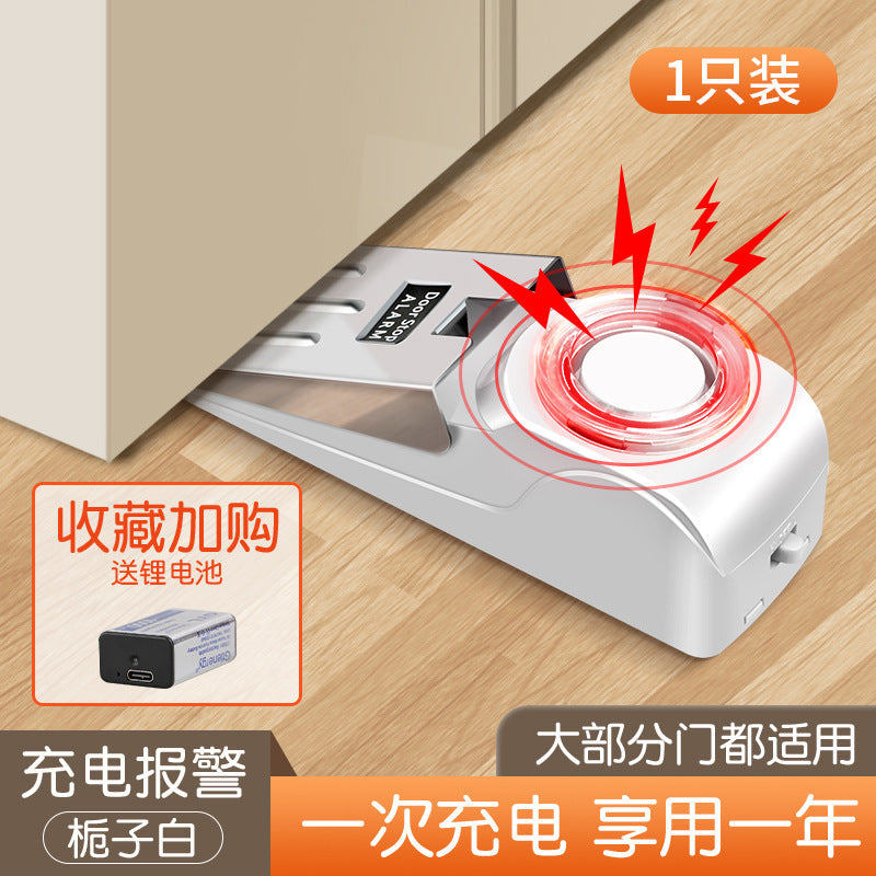 Portable Security Door Stop Alarm and Door Stopper Blocker with Siren for Home Hotel Travel and Personal Safety