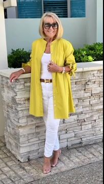 Solid Color Long Cotton Shirt Jackets FOR Women