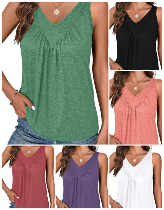 💖Limited Sale 50% OFF💖👚Women Sleeveless V-neck T-shirt