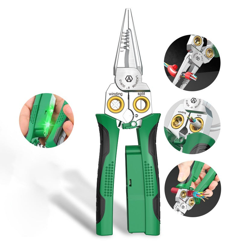 🔥10-in-1 Multi-Functional Wire Stripper Scissors With Electrical Test