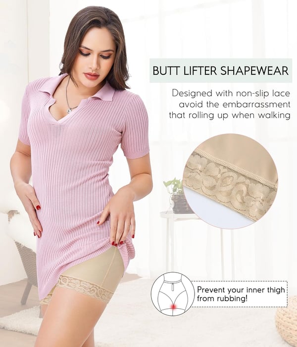 ✨HOT SALE 49% OFF💞Lace Steel Boned Butt Enhancer Shorts Shapewear