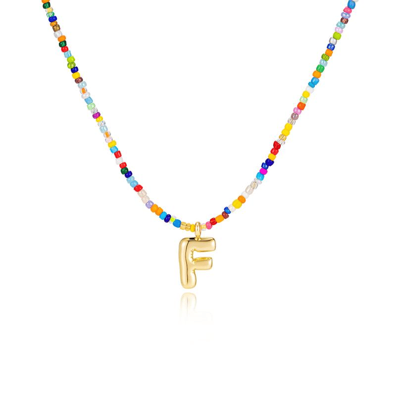 💜LAST DAY PROMOTION - 50%OFF💜 Letter Beaded Necklace for Women🔤A-Z