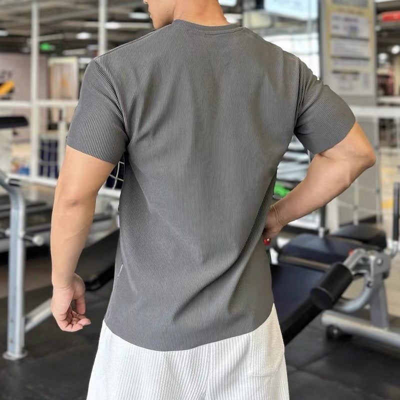 🔥 BUY 2 GET 1 FREE!🏋️‍♂️👕 Men's V-Neck  Short Sleeve Muscle Athletic Workout T-Shirts  Perfect Fit, Breathable Comfort, Show Off Your Athletic Style!