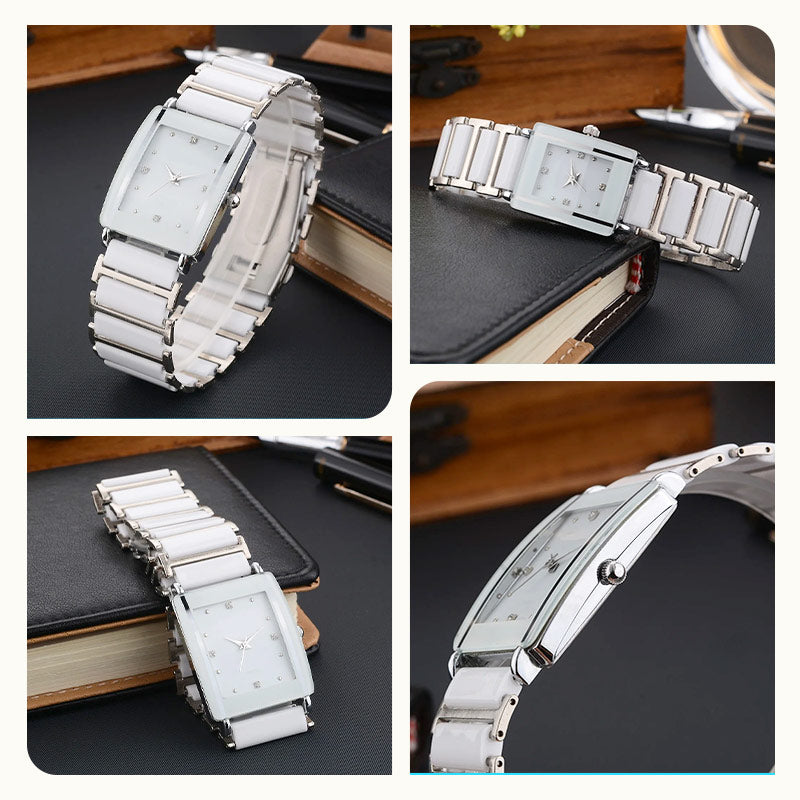 ⏳FLASH SALE! 50% OFF! 🔥Couple Models Fashion Ceramic Square Quartz Watch