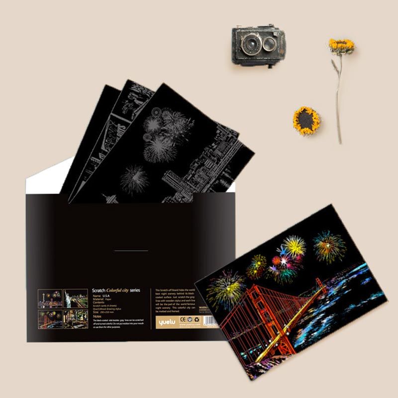 🎨4pcs Creative Scratch Paintings Set with Tool