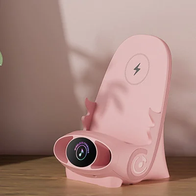 🔥📅Last Day Sale 📱Mini Chair Wireless Fast Charger - Multifunctional Phone Holder, Charge & Entertain at Once!