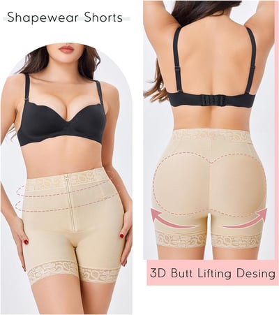 ✨HOT SALE 49% OFF💞Lace Steel Boned Butt Enhancer Shorts Shapewear