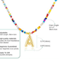 💜LAST DAY PROMOTION - 50%OFF💜 Letter Beaded Necklace for Women🔤A-Z