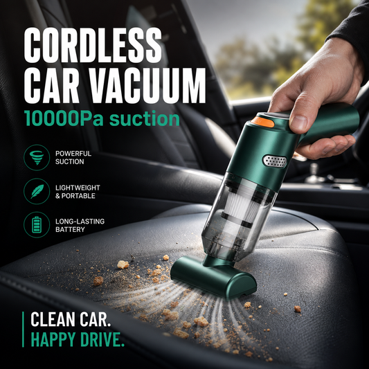 🚗 LIMITED-TIME 50% OFF! 💨 Cordless Car Vacuum – Strong Suction, Lightweight, Washable Filter ✨