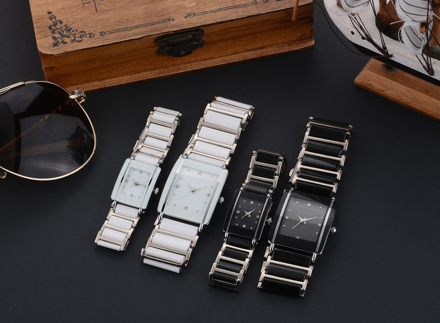 Fashion Ceramic Square Quartz Watch