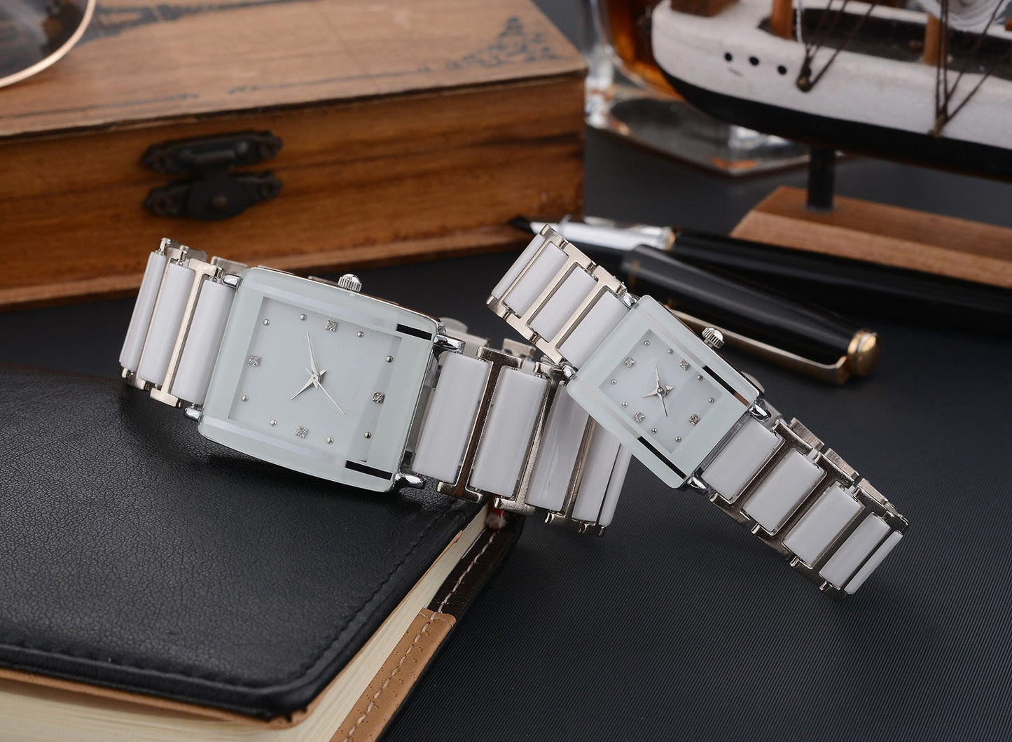 Fashion Ceramic Square Quartz Watch