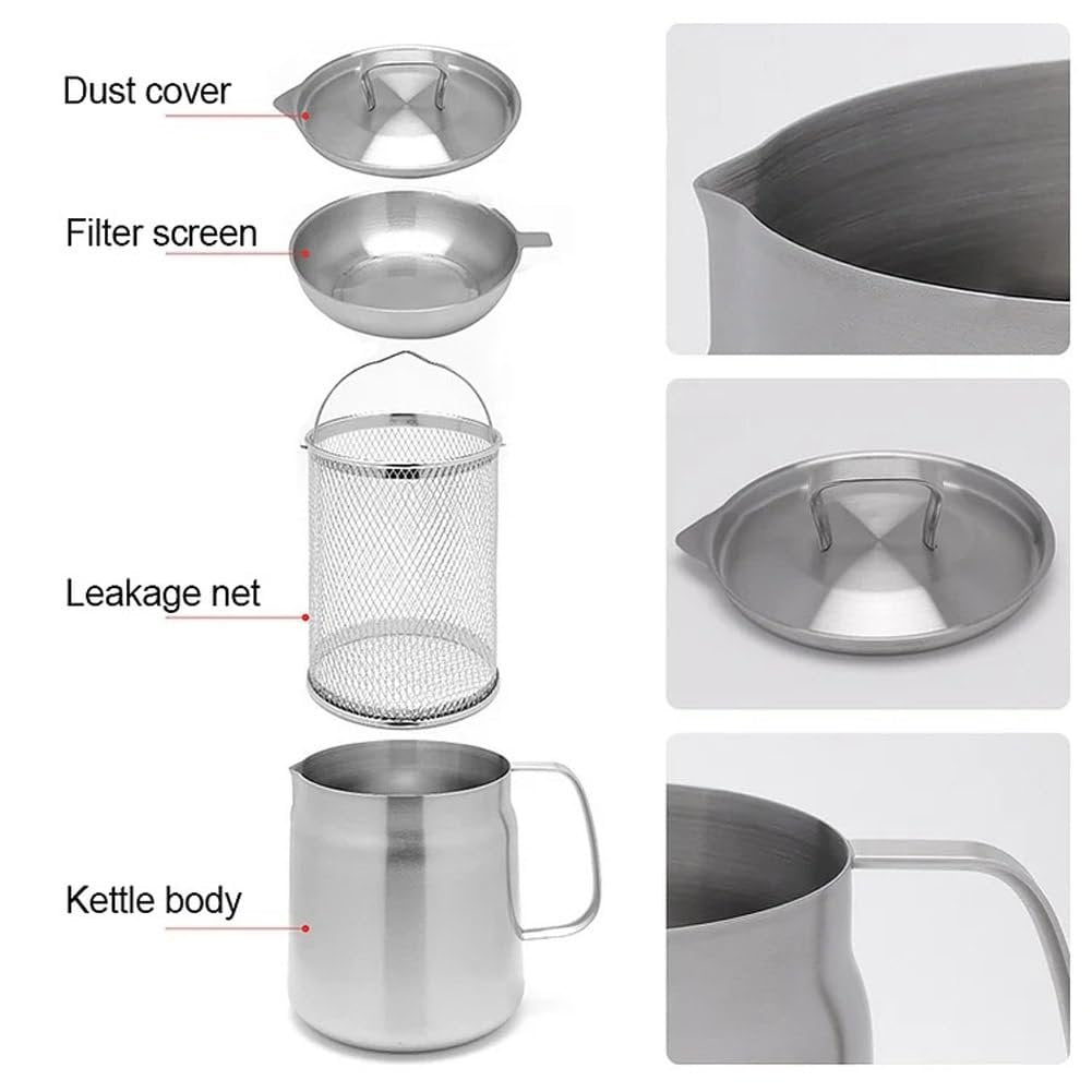 Strain & Reuse Oil Instantly! 2-in-1 Stainless Oil Strainer Pot